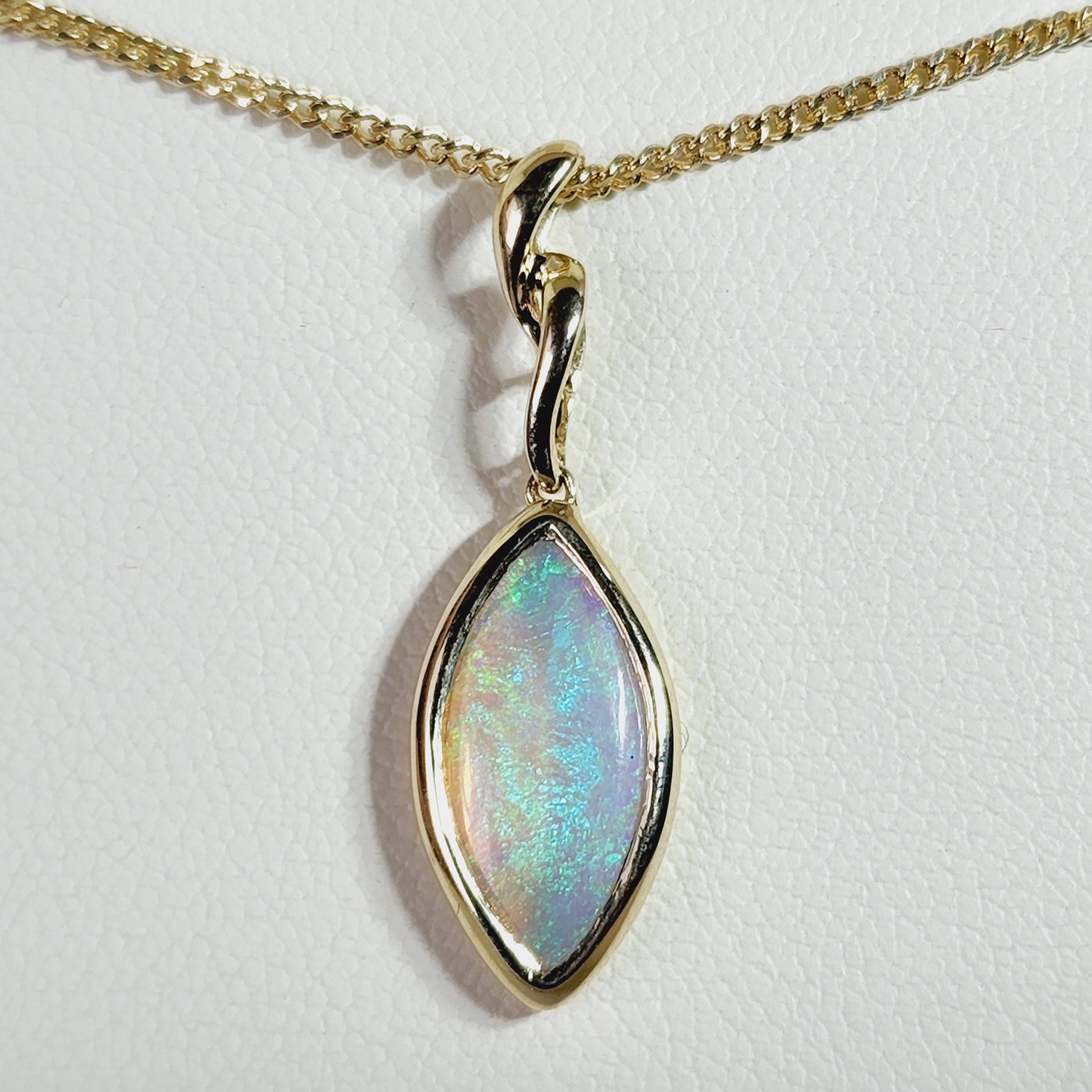 Yellow Opal Pendant Necklaces
